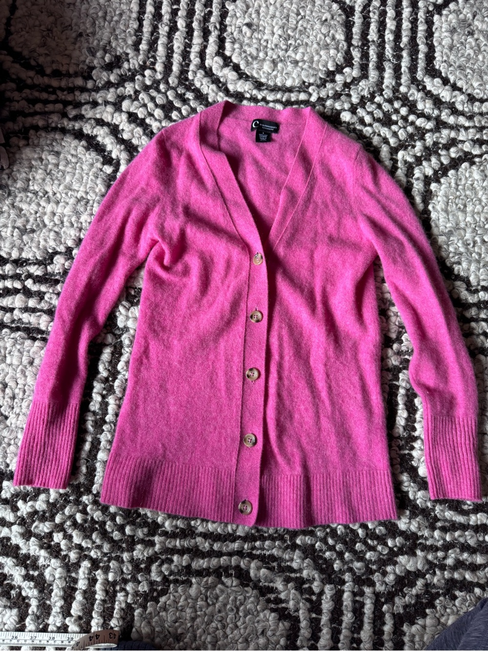 Cashmere Pink Button-Front Women's Cardigan Sweater